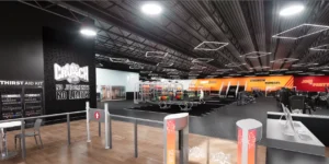 Rendering of a new Crunch Fitness gym